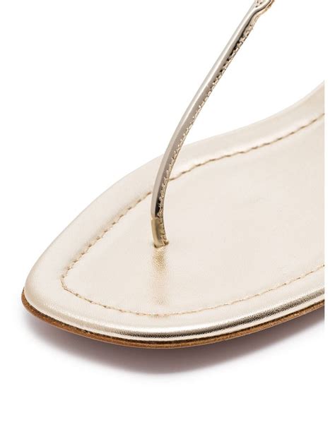 prada metallic leather thong sandals|gold metallic laminated leather thong sandals .